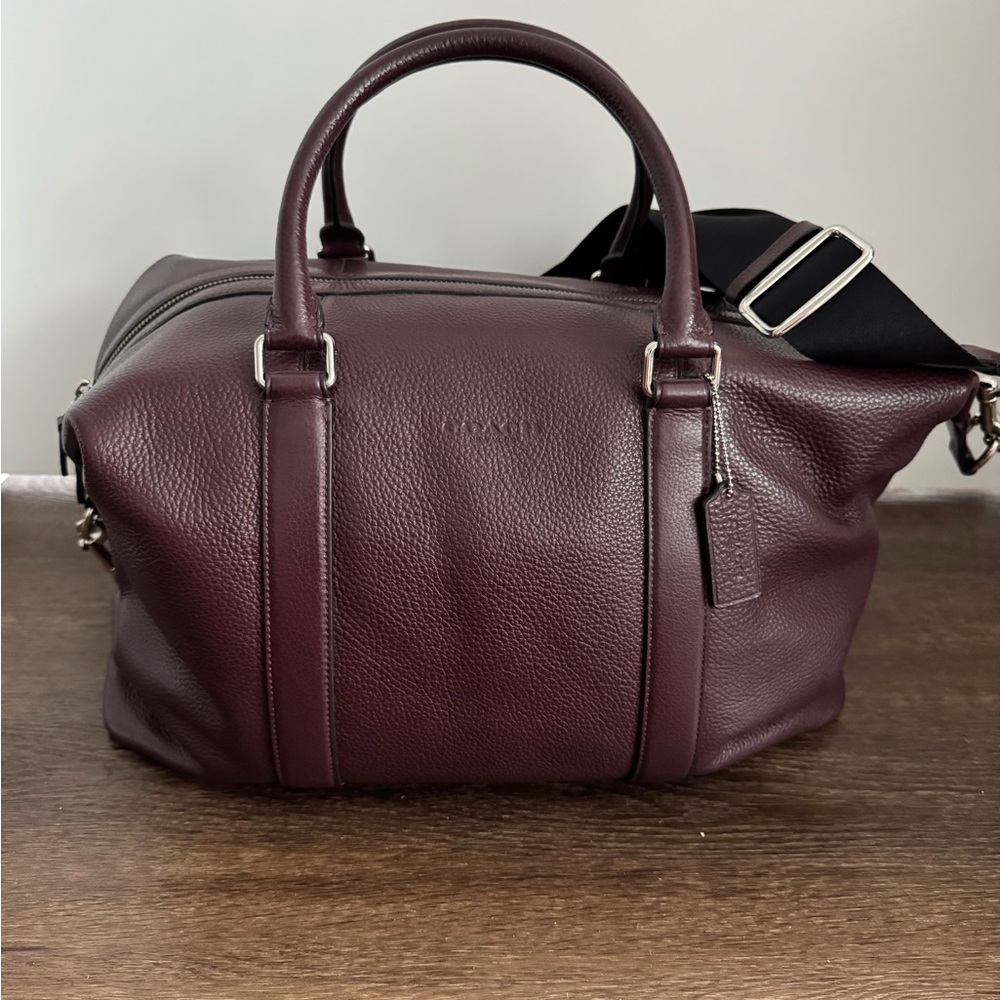 Coach Burgundy Travel Duffle Bag